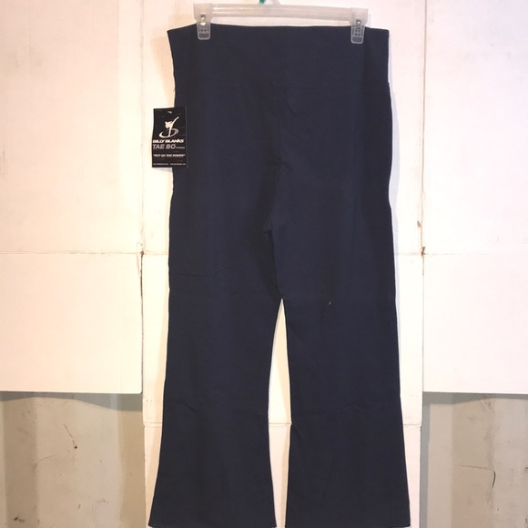 Navy Blue Tae Bo Kicking Man Logo Capri Pants - Picture 4 of 4